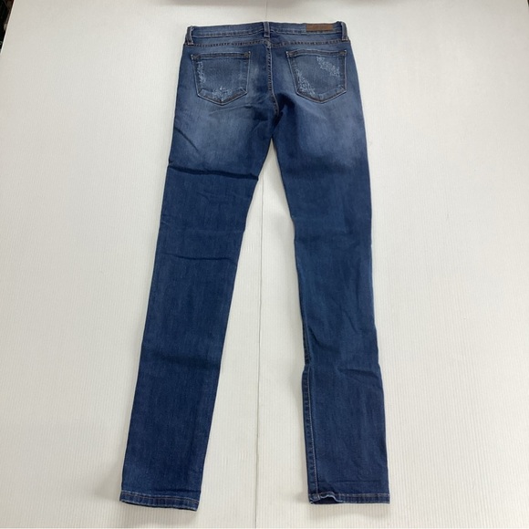 Angry Rabbit Womens Size 27/5 Stretch Distressed Blue Jeans - Picture 6 of 11